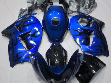 1997-2007 Blue & Black Flame GSXR 1300 Hayabusa Fairings