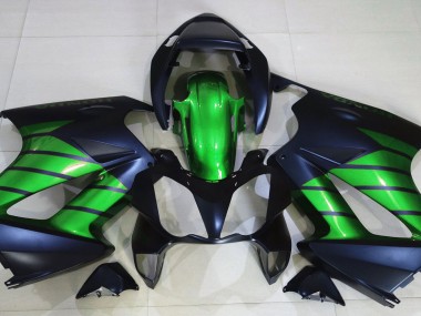 2002-2012 Matte Black & Green VFR800 Fairings