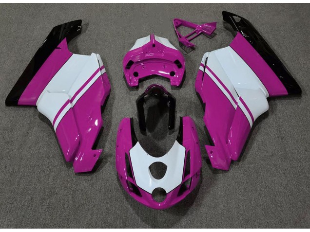 2003-2004 Gloss Pink & White Ducati 749 999 Fairings