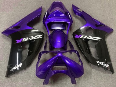 2003-2004 Gloss Purple and Black ZX6R Fairings