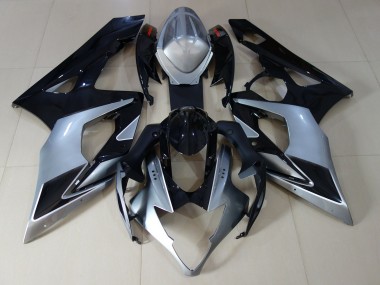 2005-2006 Gloss Silver and Black GSXR 1000 Fairings