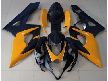 2005-2006 Matte Black & Light Orange GSXR 1000 Fairings