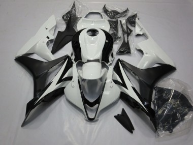2007-2008 Clean Black and White CBR600RR Fairings