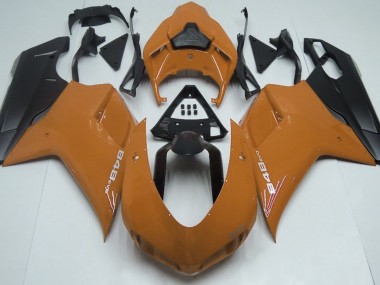 2007-2014 Gloss Orange & Black Ducati 848 1098 1198 Fairings