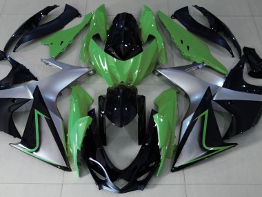 2009-2016 Green Silver and Black GSXR 1000 Fairings