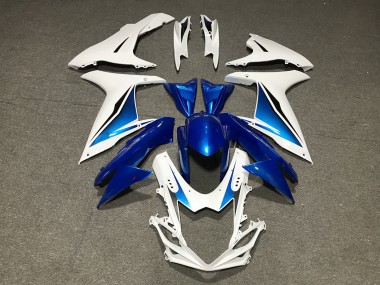 2011-2024 Blue White Custom GSXR 600-750 Fairings