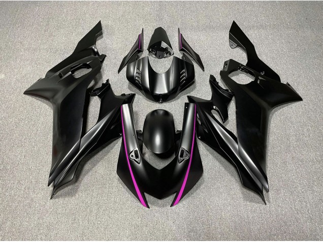 2017-2021 Matte Black & Pink Accents R6 Fairings